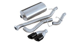 Chevrolet Suburban Performance Exhaust - Single Side - CORSA Performance - Cat-Back Single Side Exit with Twin 4in Black PVD Pro-Series Tips - Black - `01-`06